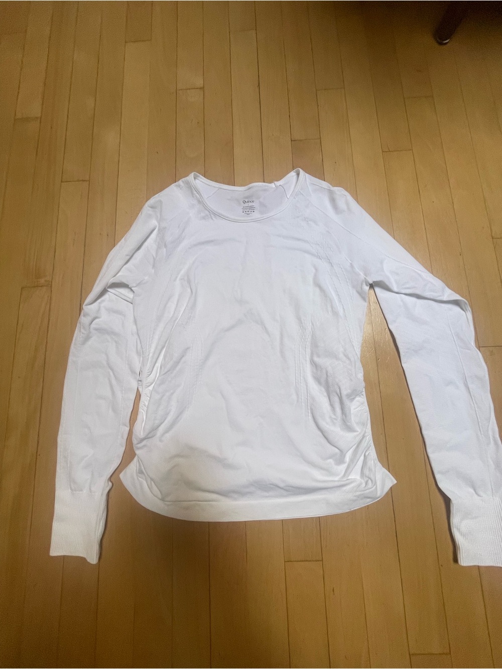 Quince White Long-Sleeve Crewneck Tee